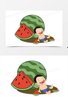绘画吃瓜的男孩,描绘吃瓜男孩的纯真时光